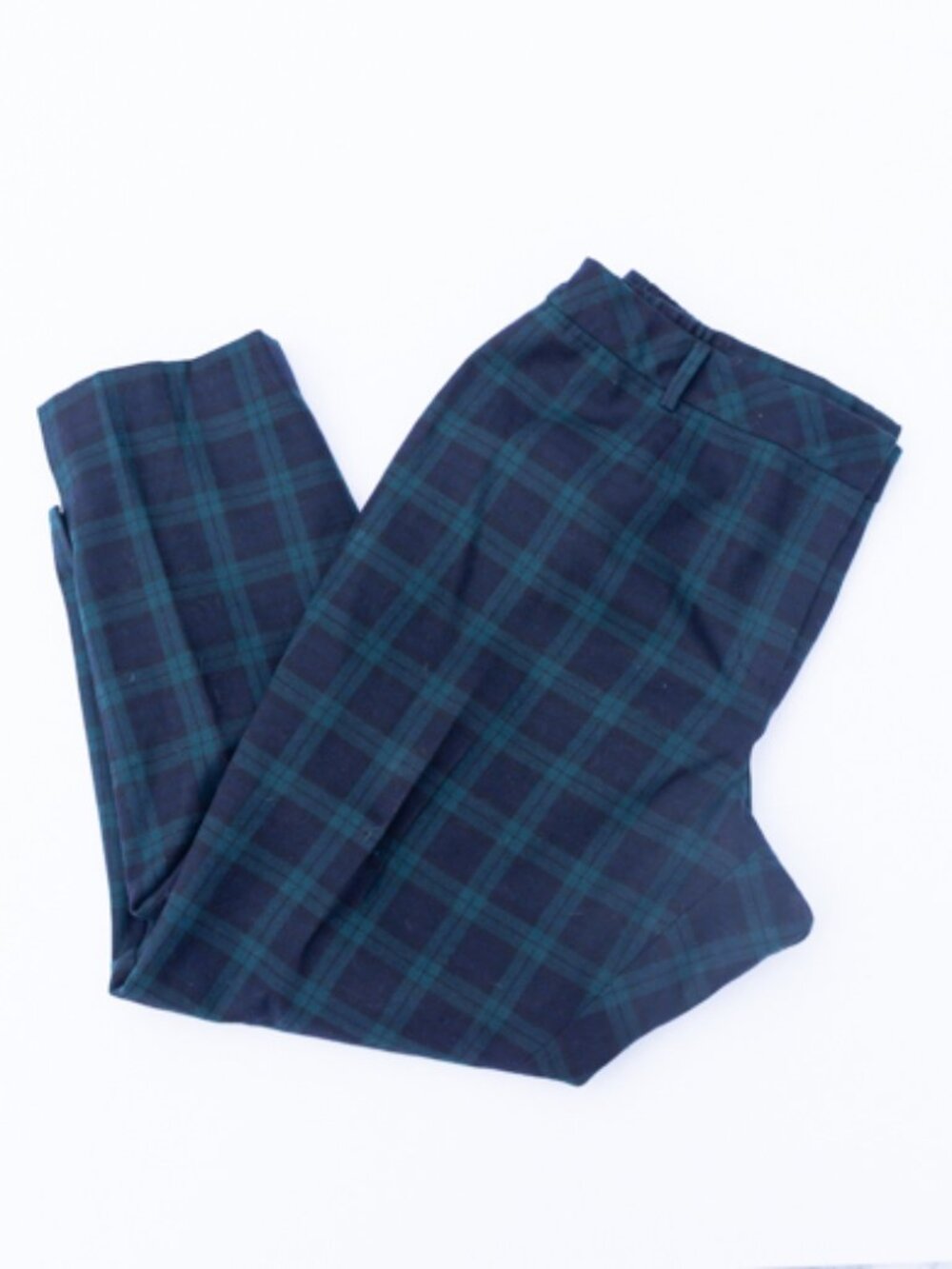 Tartan Plaid Wool Pants Talbot's 18w Old Money Preppy Petite Green 18wp